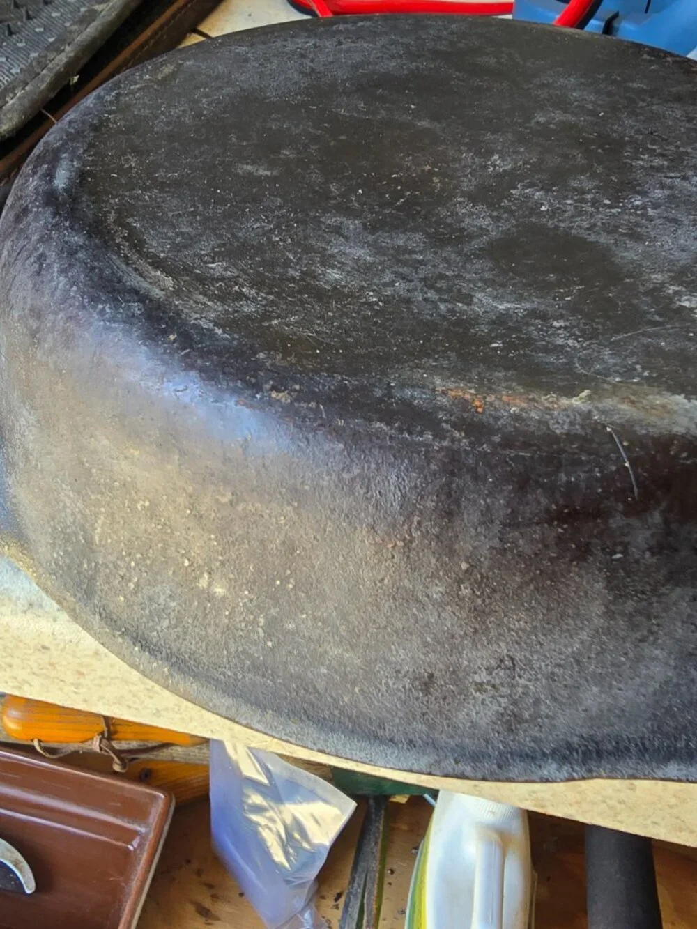 Vintage Wagner Ware Cast Iron Skillet Arched Logo Heat Ring As Is Restorers